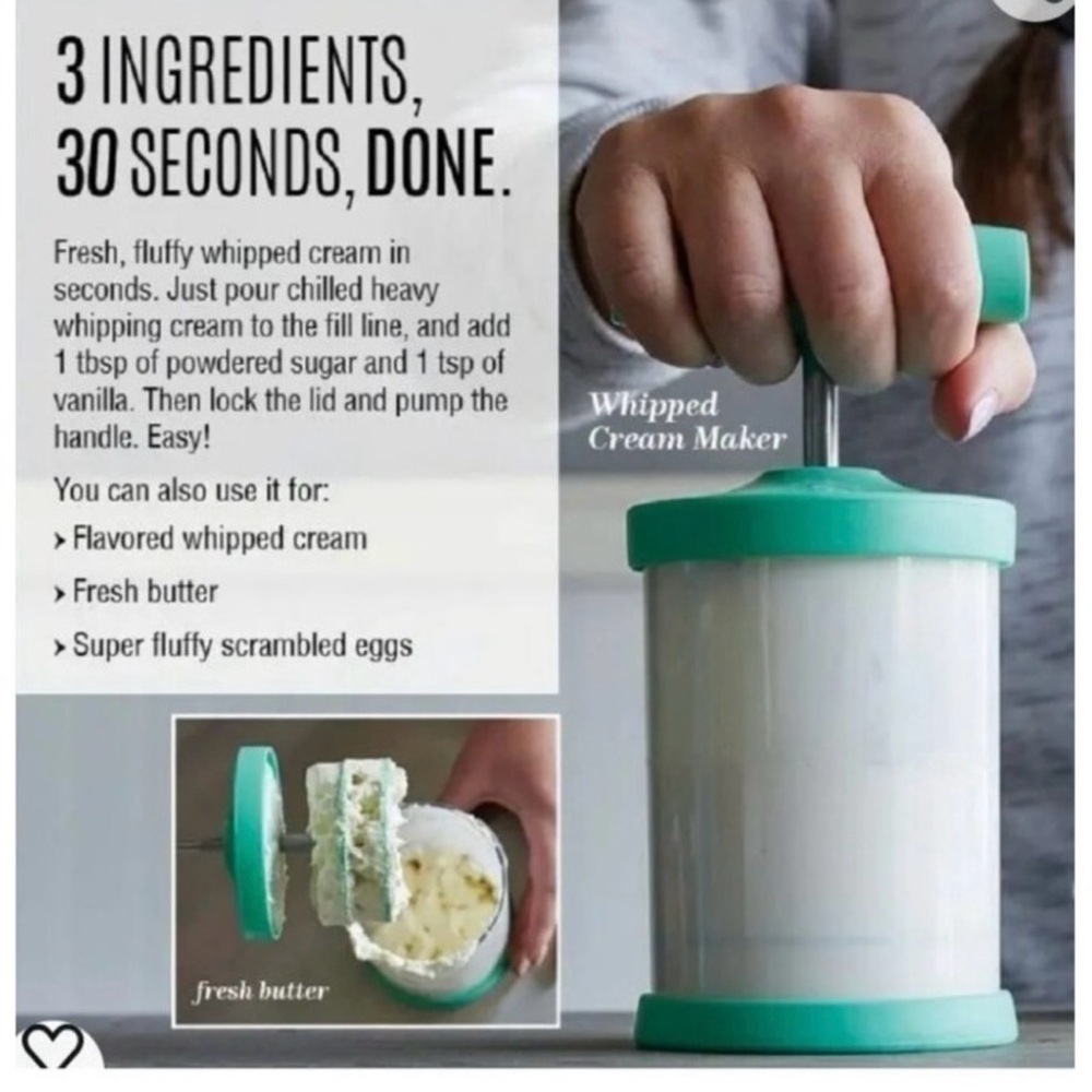 Pampered Chef Whipped Cream Maker EUC - Picture 9 of 12